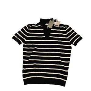 Dan John knit sweater polo “Collo Aperto Rigata”